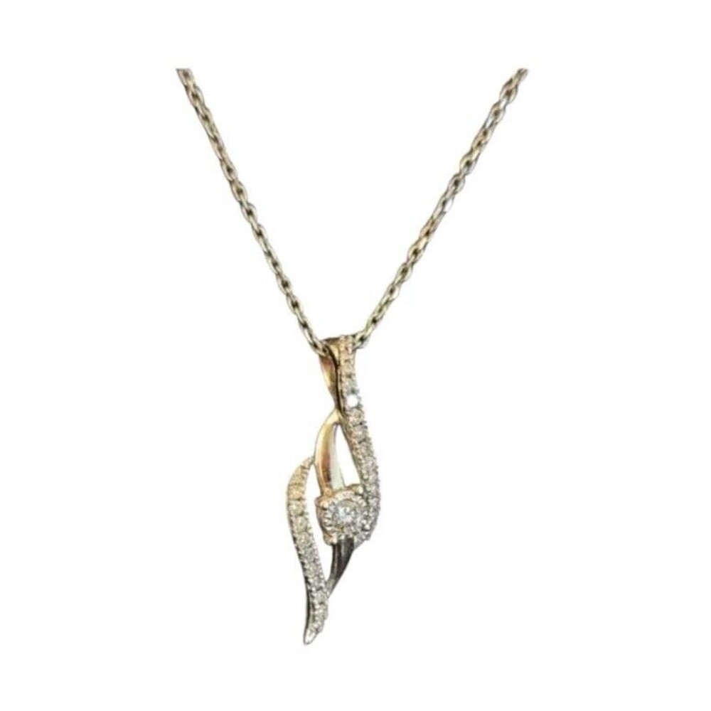 Kay Jewelers Diamond Necklace 1/4 ct tw Sterling Silver 18" - NIB